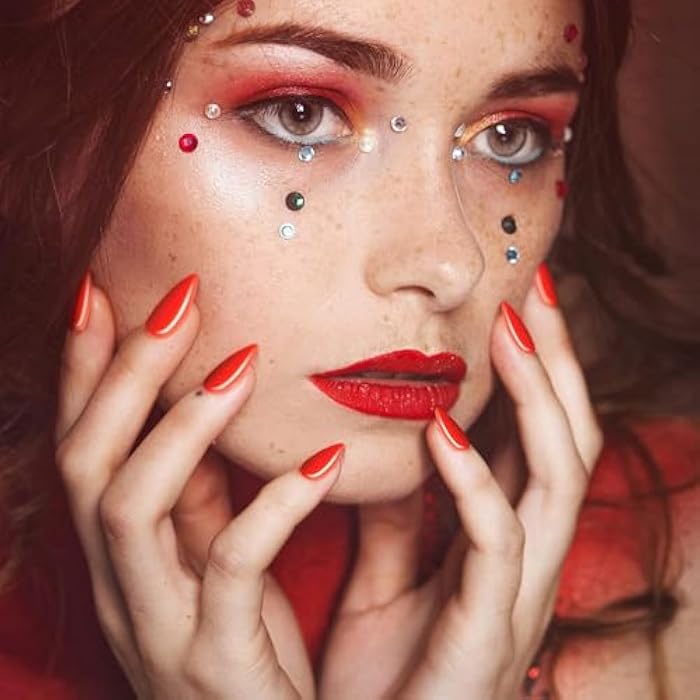 12 Color Art Deco Press On Nails Set, 288 Pcs Glossy Colored Straight False Nails, Full Cover Artificial Fingernails Acrylic Tips Manicure Design Decor for Women Girls DIY Nails - Image 5